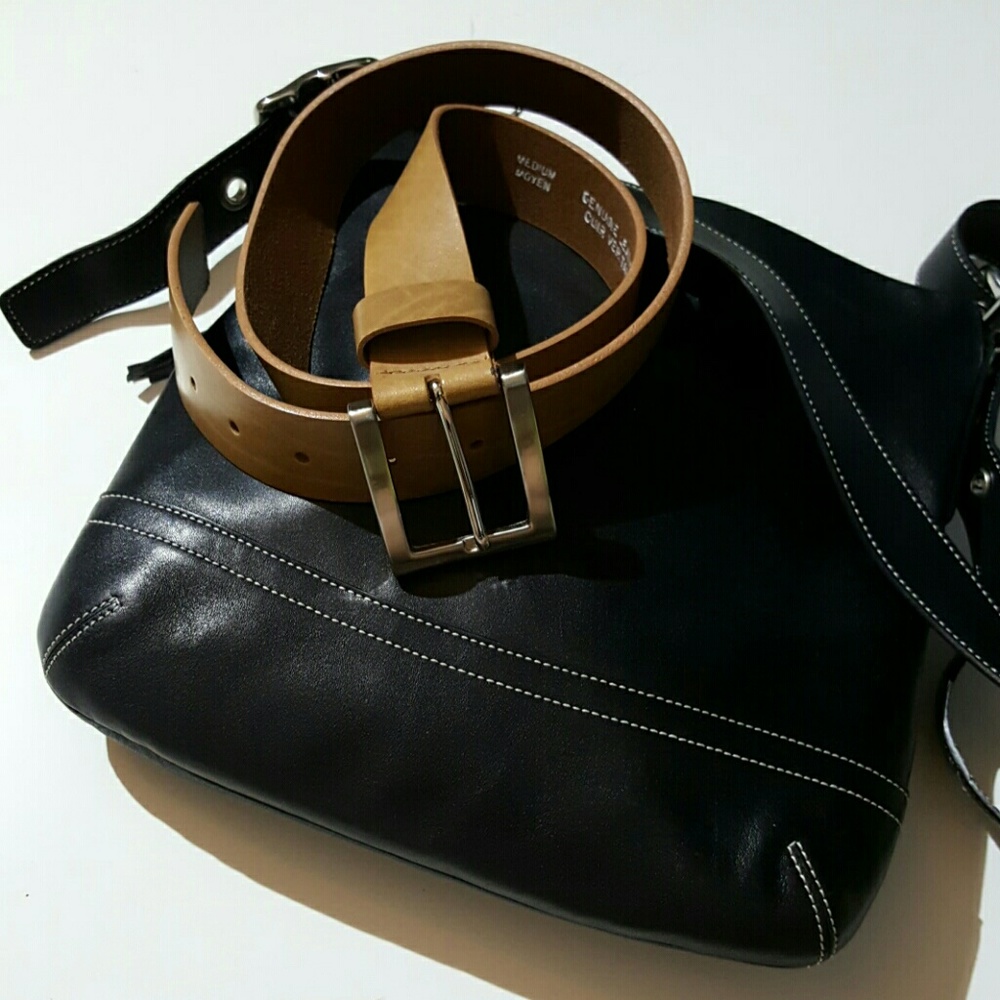 Aldo women genuine leather belt tan color …